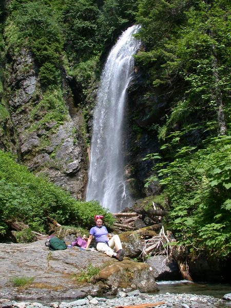 Becca at the falls