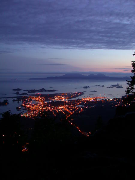 City lights and Mt. Edgecumbe